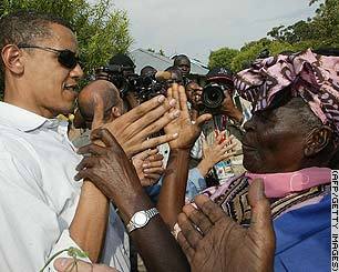 fckyeahprettyafricans:  Barack Obama with his family members! Also, with his grandma, Sarah Obama Kenya 