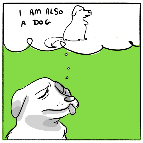 kingcheddarxvii:  dogs aren’t too complicated but they think they are comics 
