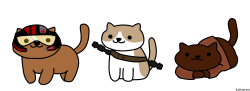 kvloxren:  star wars + neko atsume 