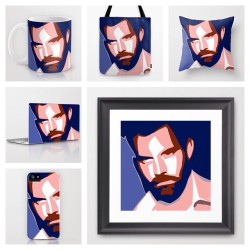 wwwlopezstudio:  New Illustration available at my society6.com store. http://society6.com/ChrisLopezStudio/WHITE-COLLAR-bearded-male-face-digital-illustration_Print#1=45