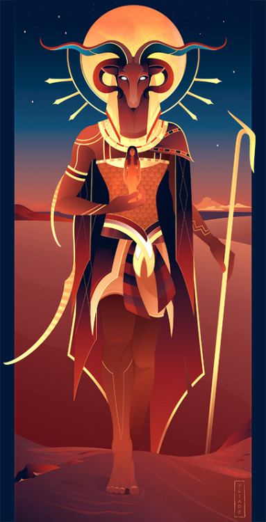 Oracle card game project about the Egyptian Gods & Godesses / Drawn by me on Adobe Ilustrator. P