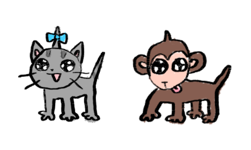 apeshit:new ocs, monkey and kitty