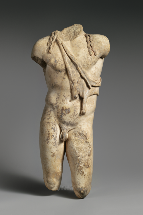 greekromangods: Statuette of Young Dionysos Roman; Imperial, 1st–2nd century AD Adaptation of a Gree