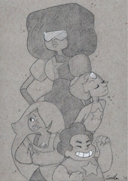 sellafie123:  Finished my Steven Universe fanart sketch!!  Woo!