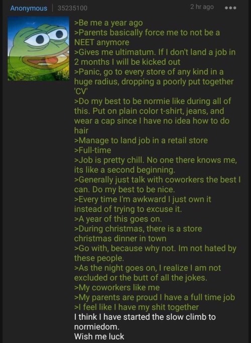 Anon became a normie