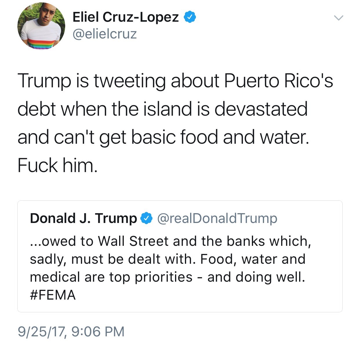 odinsblog:  Wow. Donald jackass Trump really does not care about anyone who isn’t