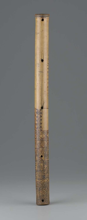 Dulali, ca. 1800sUnlisted (Fiji)- Materials: Bamboo- Length: 64.8 cm- Other Notes: Nose flute