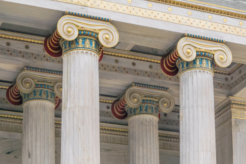 Ionic columns of the Academy of Athens, Greece