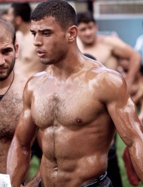 thehenchfiles:  This month’s Turkish oil wrestler □