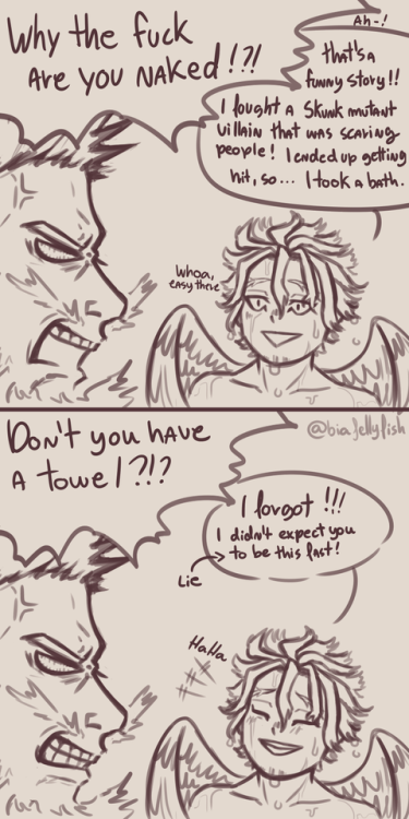 jellyfish-aquarium:If Hawks did that on purpose or not, we will never know.This is so late, jfc. But