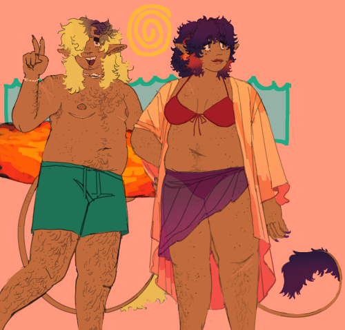 burnpyygmalion:ALTALTlup design + beach cycle taako and lup ^_^