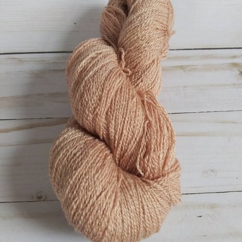 Hand dyed from avocados this eco-friendly yarn feels as pretty as it looks! From my Country Rustics 