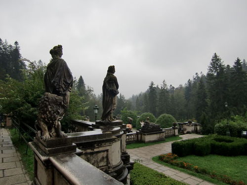 centuriesbehind: Peleș Castle garden, Sinaia, Romania