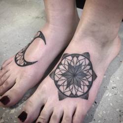 Black-Stabbath:  Sun And Moon Inspired Mandala Pieces On The Lovely Maria’s Feet