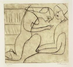 fleshandthedevil:   “ Lovers ”     “   Lovers in the Bibliothek (1930)   ”                                    by  Ernest Ludwig Kirchner Courtesy of   Wikipaintings.org for wonderful Kirchner drawing.