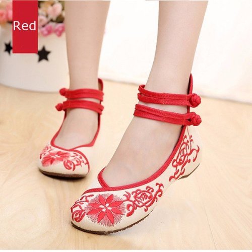 romanticandsadone: Floral Chineseknot Style Vintage Flat Shoes 001    ‖    002 &