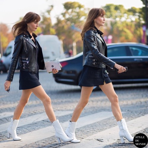 New on #STYLEDUMONDE with @ecesukan #EceSukan #VirtualTwins at #paris #fashionweek #pfw #ss15 #outfi