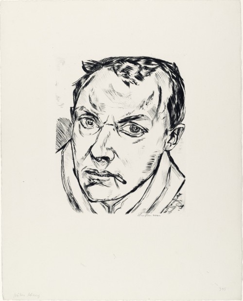 Large Self-Portrait (Grosses Selbstbildnis), Max Beckmann, (1919, published 1920), MoMA: Drawings an