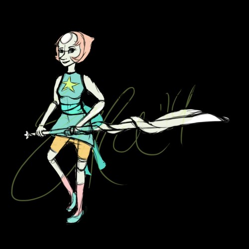 emraartings:  can’t decide if I want to line this or not If I do finish it the coloring will be replaced obviously I’m proud of the way she looks but I always get really bad when I line. And I totally let myself kind of interpret her spear I hope