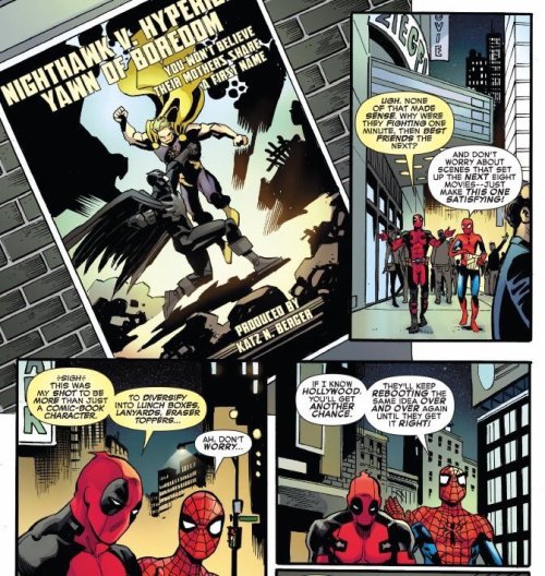 lilbit4point0:markmoreland:The best panels from Deadpool & Spider-Man #6.The X-Men one tho