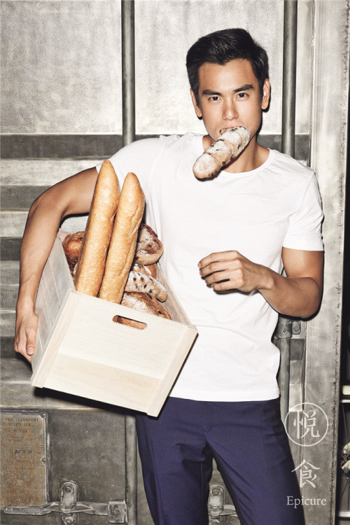 literallyadramaqueen-blog1:Eddie Peng   ~ gourmet magazine photoshoot 9.2014…that bread looks orga