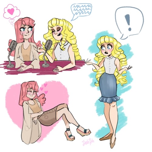 jashtahdaily: @darlingstealyourgirlcharming made this cute AU about Cupid and Blondie “working at th