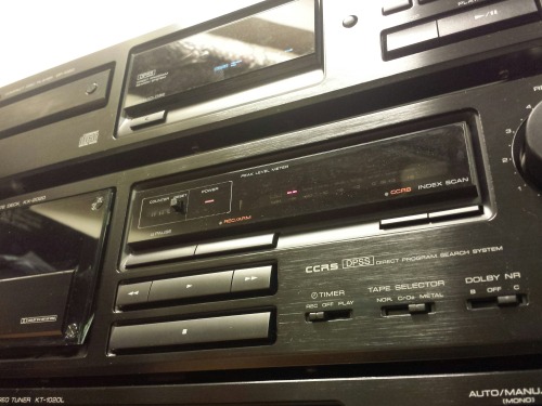 Kenwood Stereo Tower, 1990. Kenwood DP-1020 Compact Disc Player - Kenwood KX-2020 Stereo Cassette De