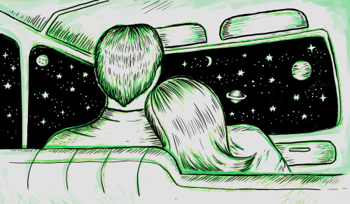 Porn Pics rachelbennettdraws:  night drive