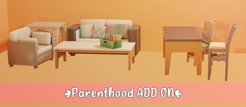 xsavannahx987: Parenthood ADD ON All CC on this pack are base game compatible.brohill coffeetable - 