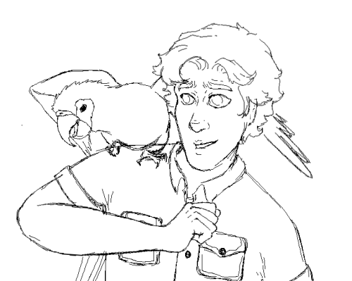 This is from that Cabin Pressure Zoo AU that was going around a while ago. I did the one on the righ