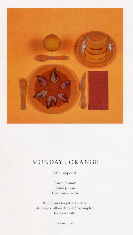 feeb:Sophie Calle, The Chromatic Diet 