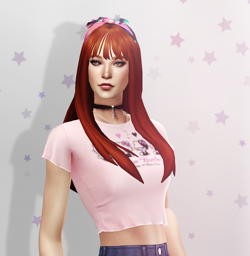 Anime Sims 4 Cc Hair Transparent PNG  355x597  Free Download on NicePNG