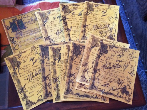 Available for Trade/Sale Cinderella Prop Invitations signed by the cast including Laura Osnes, Santi