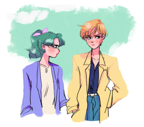 paunchsalazar:I’ve yet to watch Sailor Moon but Neptune and Uranus are killing it