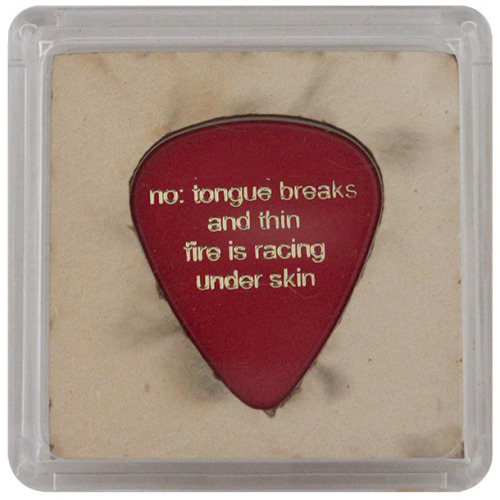lesbianartandartists:Anna Campbell, After Anne Carson, After Sappho, 2015This pick – or plectrum, wh