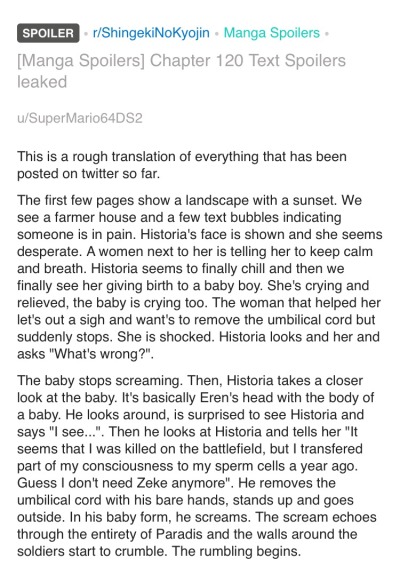 aot manga apoiler | Tumblr