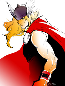 temariart:  doodled Thor before going to