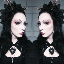 dahliaderanged:  Excuse us while we gush over this amazing photo of @noctemy! She’s looking stunning in her Ram Heart Spike Necklace! Love!! 😍 pick yours up on dahliaderanged.com 