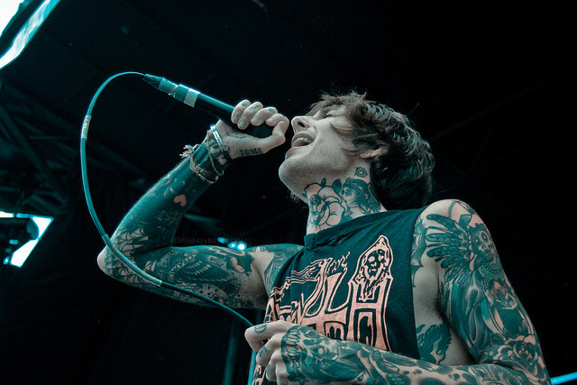grinned:  Oliver Sykes of Bring Me The Horizon by WheresBryce on Flickr.