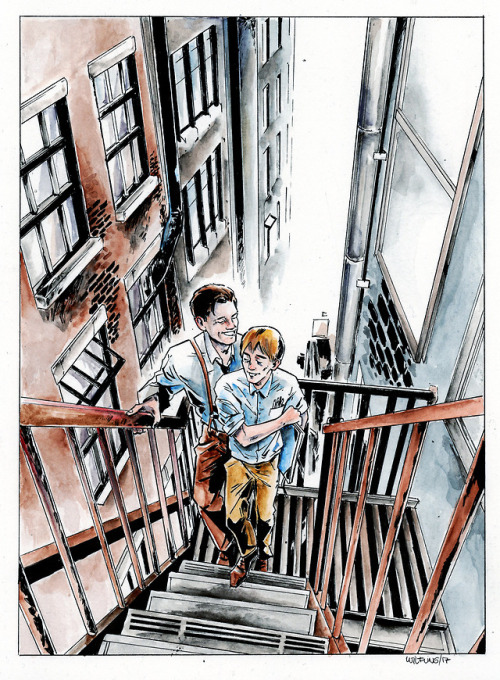 thewilfling: Another pre-war Stucky thing I did a while ago.  watercolors + ink