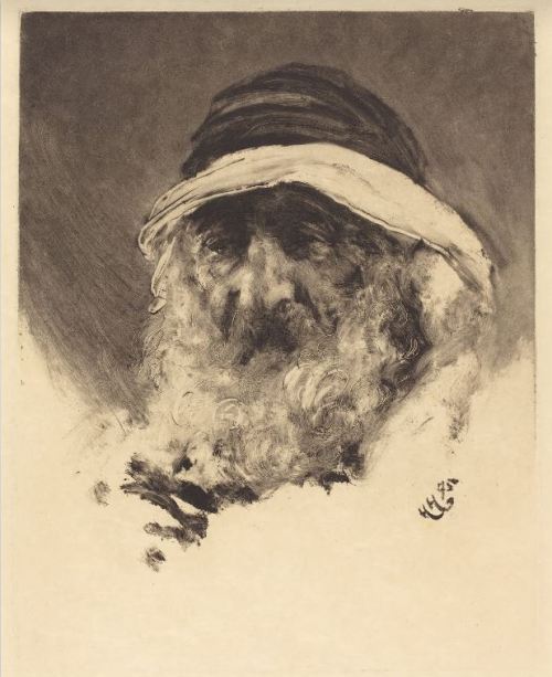 tanyushenka:    Hubert von Herkomer (German, 1849 - 1914)    Study of an Arab Head, 1895   
