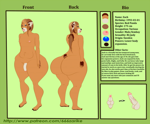 Sex Zach furry reference sheet  If you got any pictures