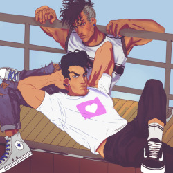 moorkas:Just a casual Josuyasu I’ve been working on for a while.Tbh I thought about making a whole lookbook with these two dorks, but I’m not sure if that’s a good idea(lmk what you guys think);v;