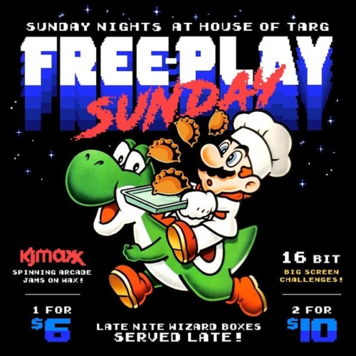 Every Sunday the House of TARG serves #brunch starting at 11am sharp and goes into full FREEPLAY mod