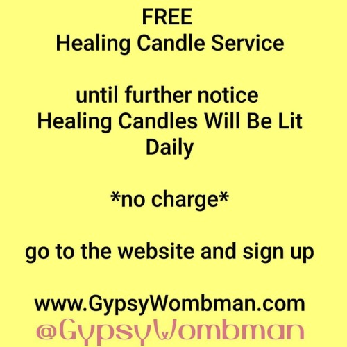 DAILY Setting of Lights!!!FREE - NO CATCH all you have to do is sign up to have a candle lit for Y