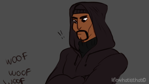 lifewhatisthat:  O k but  imagine that this happened during a battle  i can bet you on anything that gabe would drop everything and go cuddle his pup pup 