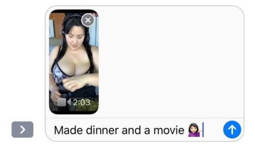 Sending my husband a little clip and letting him know I made dinner  www.instagram.com/p/BvS