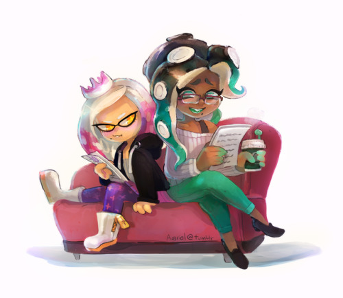 ava-riel:can’t resist drawing Marina in her glasses she looks so!!! adorable!!!! : D girlfriends hav