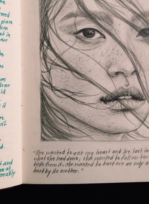 meanwhileelsewhere:20151219 sketchbook, the model Ming Xi.