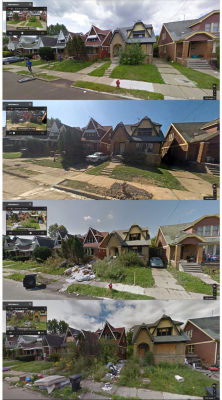 デトロイトの「野生化した家」、Googleストリートビューで暴かれる凋落の姿